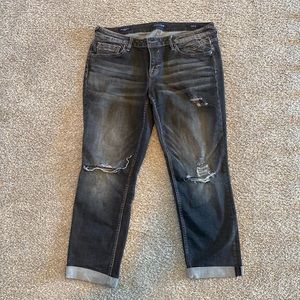 Vigoss Thompson Tomboy Distressed Black Jeans